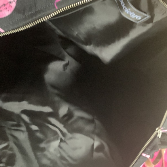 Canvas Flamingo tote beach bag. Black and hot pink. Society6. NWOT - Picture 7 of 11